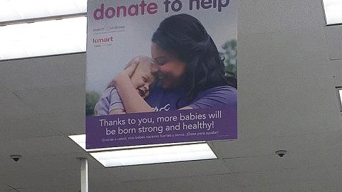 Kmart March of Dimes Ceiling Sign