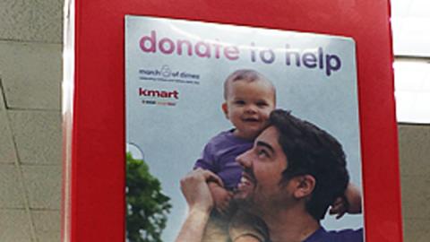 Kmart March of Dimes Checkout  Sign
