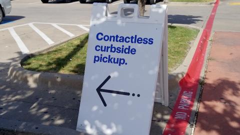 Best Buy 'Contactless Curbside Pickup' A-Board