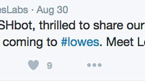 Lowe's Fellow Robots 'LoweBot' Twitter Update