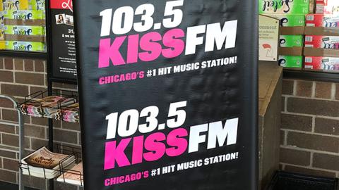 103.5 Kiss FM 'Chicago's #1 Hit Music Station' Standee