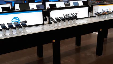 Walmart Mobile Phone Table Displays