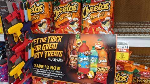 PepsiCo 'Get the Trick for Great Party Treats' Shelf Sign