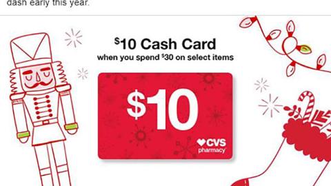 CVS '$10 Cash Card' Facebook Update