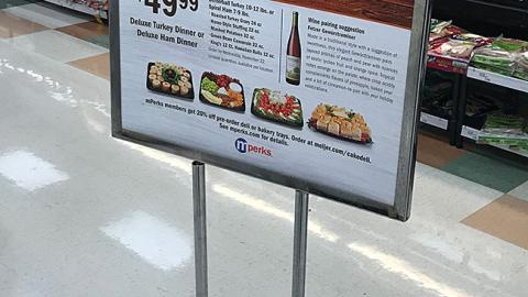 Meijer 'You Host. We'll Cook' Stanchion Sign