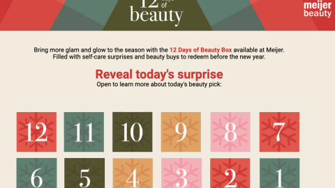 Meijer '12 Days of Beauty' Web Page