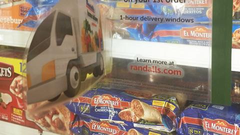 Randalls 'Free Delivery' Cooler Cling