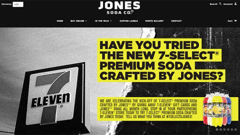 Jones Soda 7-Select Sweeps Carousel Ad