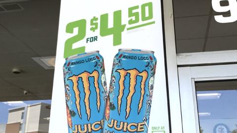 Monster Energy Juice 'Mango Loco' 7-Eleven Window Poster