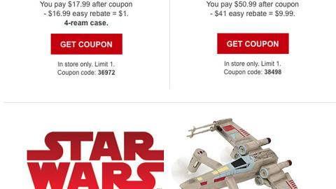 Staples Propel Star Wars Email Ad