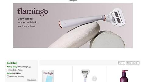 Target Flamingo Web Page