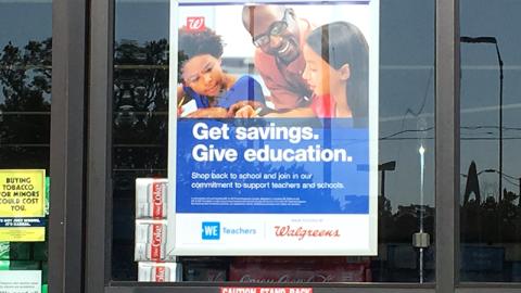 Walgreens 'We Teachers' Window Poster
