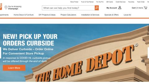 Home Depot Curbside Carousel Ad