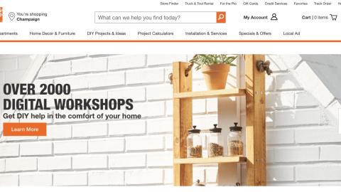 Home Depot 'Digital Workshops' Carousel Ad