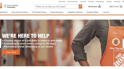 Home Depot 'Here to Help' Carousel Ad