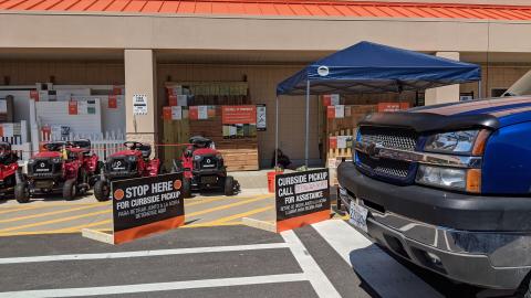 Home Depot Curbside Pick Up Outdoor Signage