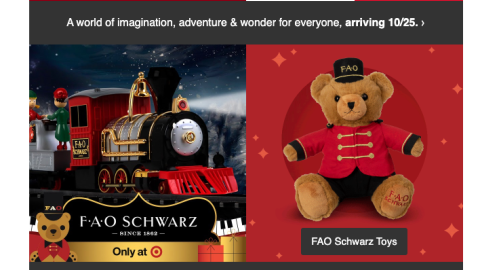 Target FAO Schwarz Email Ad