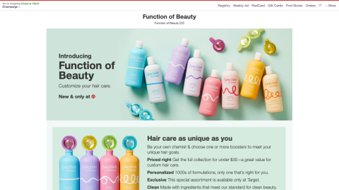 Target Function of Beauty Brand Showcase