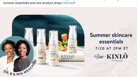 Kinlo Walmart 'Summer Essentials' Facebook Update