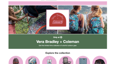 Target Vera Bradley + Coleman Brand Showcase
