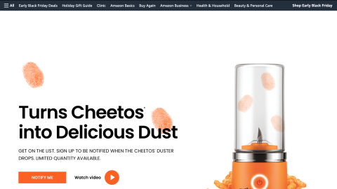 Amazon Cheetos Duster Showcase