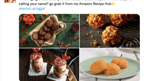 Cheetos Amazon 'Recipe Hub' Tweet