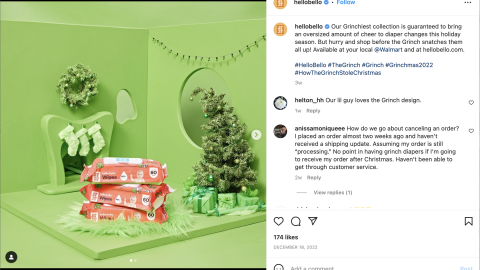 Hello Bello Walmart 'How the Grinch Stole Christmas' Instagram Update