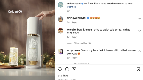 SodaStream 'Only at Target' Instagram Update