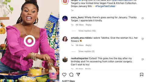 Tabitha Brown for Target Vegan Food & Kitchen Collection Instagram Update