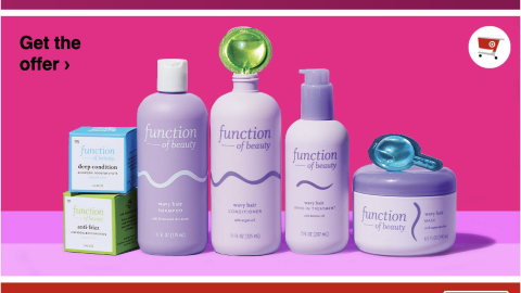 Target Function of Beauty 'Get the Offer' Email Ad