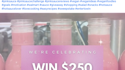 Pink Sauce Walmart 'Giveaway' Facebook Update