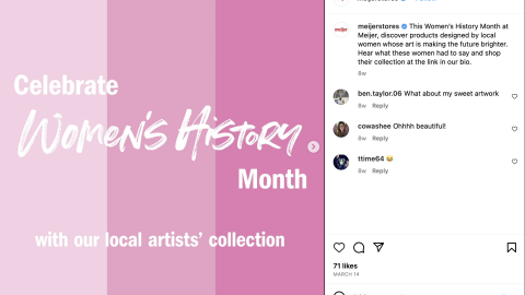 Meijer 'Celebrate Women's History Month' Instagram Update