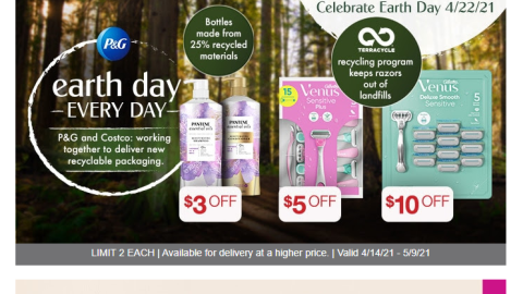 Costco P&G 'Earth Day Every Day' Email Ad