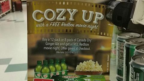 Canada Dry 'Cozy Up' Shelf Talker