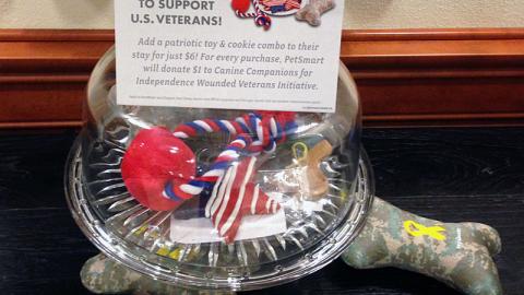 PetSmart 'Support U.S. Veterans' Counter Display