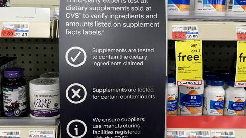 CVS 'Tested to Be Trusted' Shelf Sign