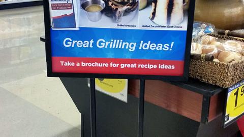 Fry's 'Great Grilling Ideas' Stanchion Sign