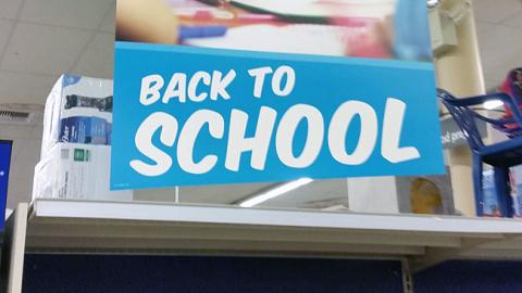 Fry's 'Back to School' Ceiling Sign