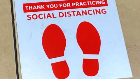 7-Eleven 'Thank You for Practicing Social Distancing' Floor Cling