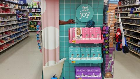 Walmart Joy Shave Endcap Display
