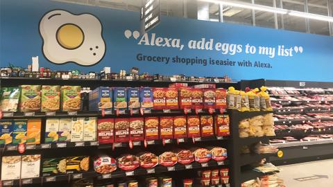 Amazon Fresh 'Alexa, Add Eggs' Wall Sign