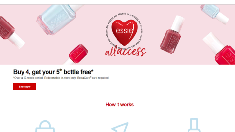 CVS Essie 'All Access' Web Page