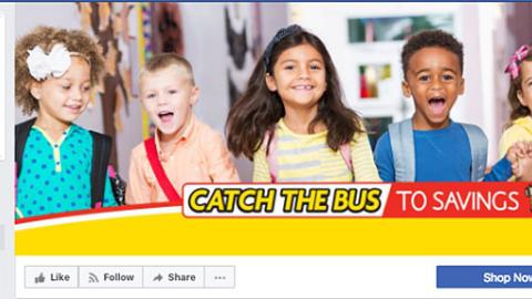 Family Dollar 'Catch the Bus to Savings' Facebook Cover