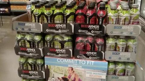 BodyArmor 'Commit To Fit' Pallet Display With Base Wrap And Pole Topper