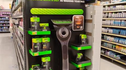 Gillette Labs 'A Shave As Quick & Easy' Endcap Display