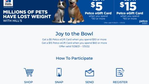 Hill's 'Joy to the Bowl' Offer Page