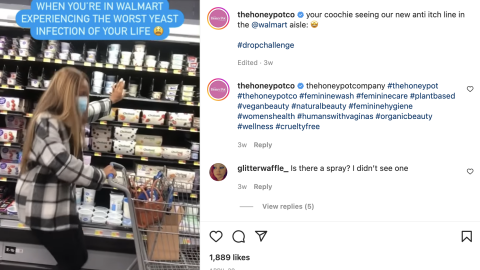 The Honey Pot Company Walmart 'New Anti Itch Line' Instagram Update