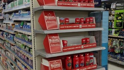 Old Spice 'Scan To Become A Mentor' Shelf PDQs