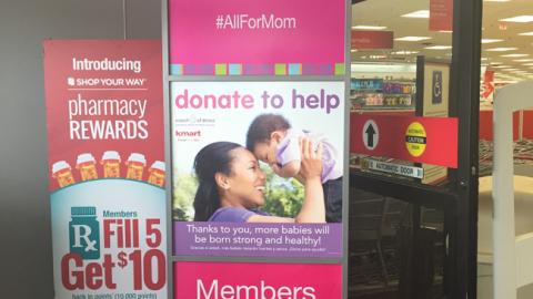 Kmart March of Dimes Stanchion Sign