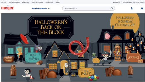 Meijer 'Halloween's Back on the Block' Web Page